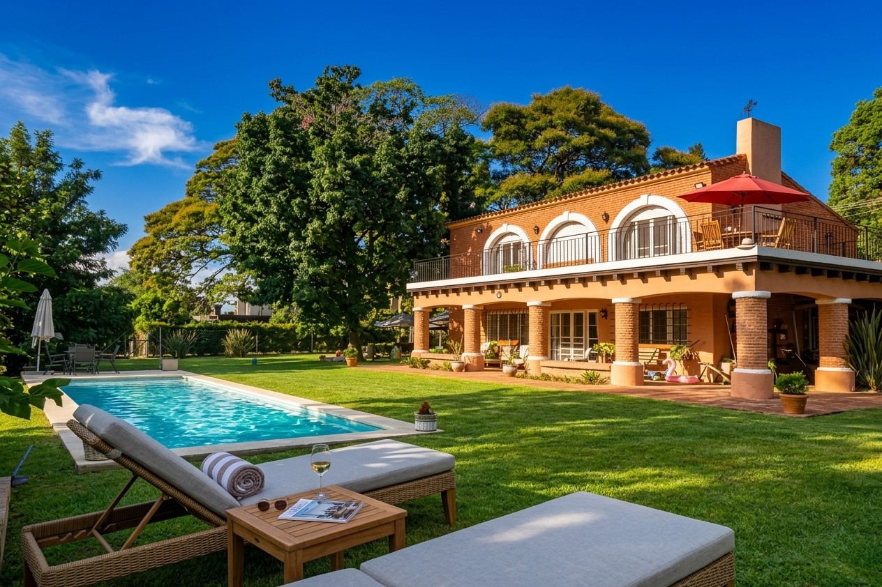 Casa Colonial Exclusiva en Barrio Cerrado con Portón