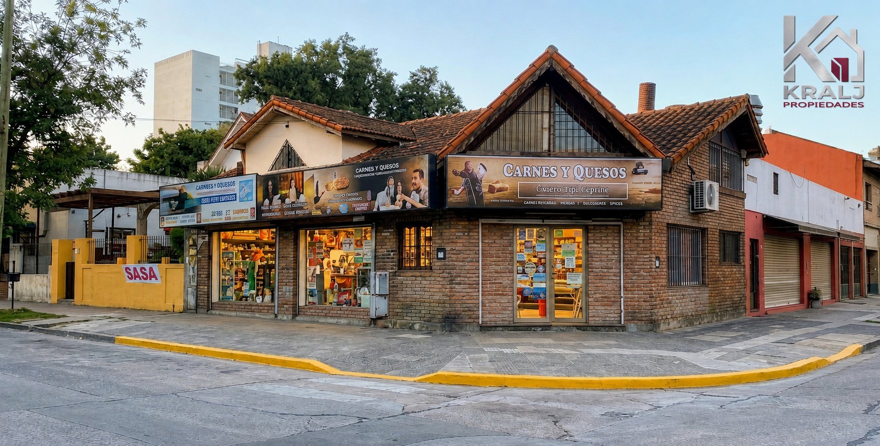 Esquina comercial — Sarmiento y Rodríguez Peña, San Miguel